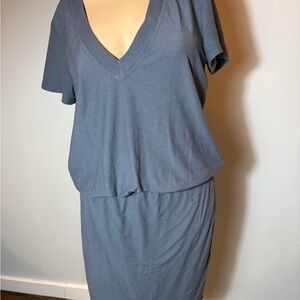 James Perse Blue/Gray  Short Sleeve Dress Size Large